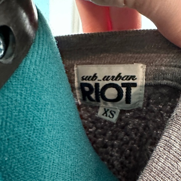 Sub_Urban Riot Gray 'Good Vibes' Crewneck Sweater - Picture 2 of 5